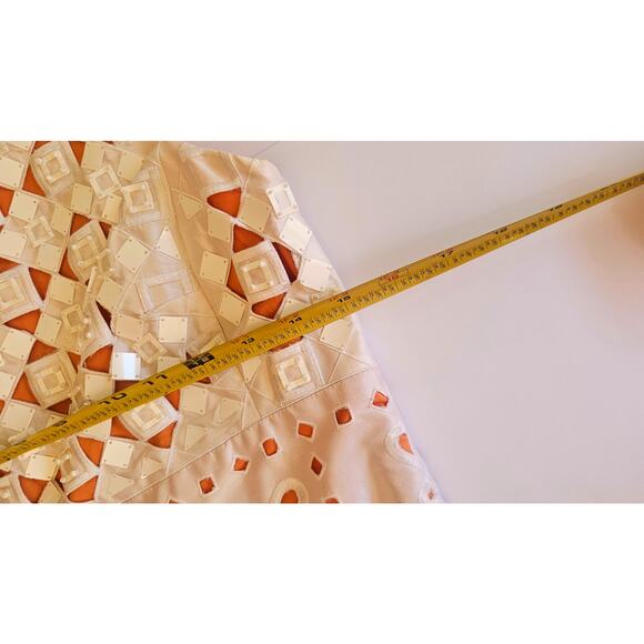 Per Se Carlisle 100% Silk Dress. intricate cut-out pattern embellishments SZ 2 - Picture 13 of 13